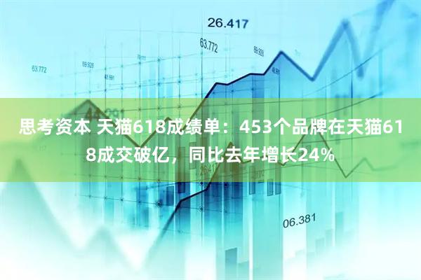 思考资本 天猫618成绩单：453个品牌在天猫618成交破亿，同比去年增长24%